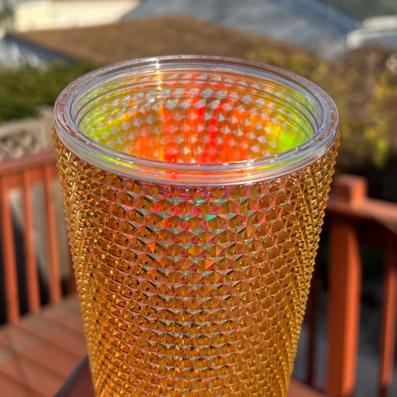 Starbucks Inspired 24oz Gold Bling Studded Tumbler - Picture 9 of 13